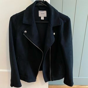Faux Suede Moto Jacket
